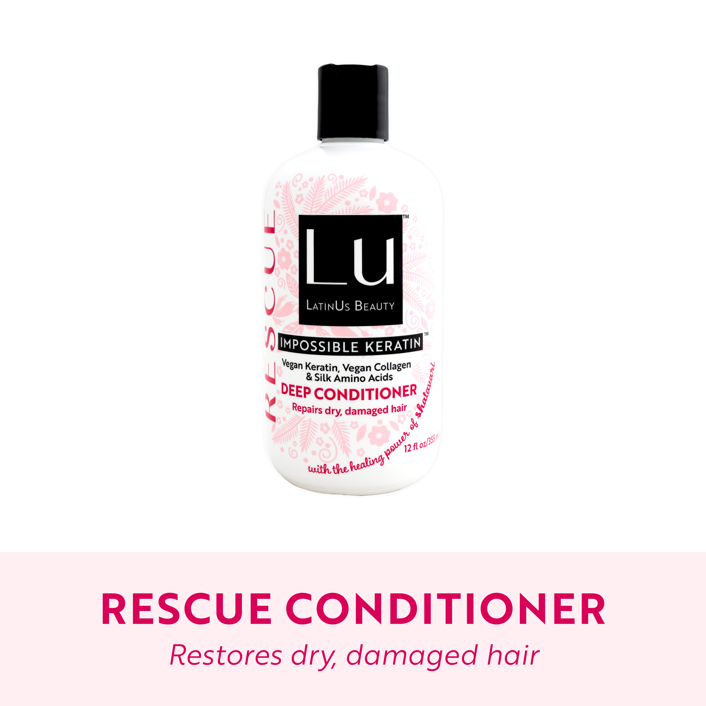 LU LatinUs Beauty Rescue Damage Repair Conditioner with Impossible Keratin, for All Hair Types, 12 oz - image 1 of 10