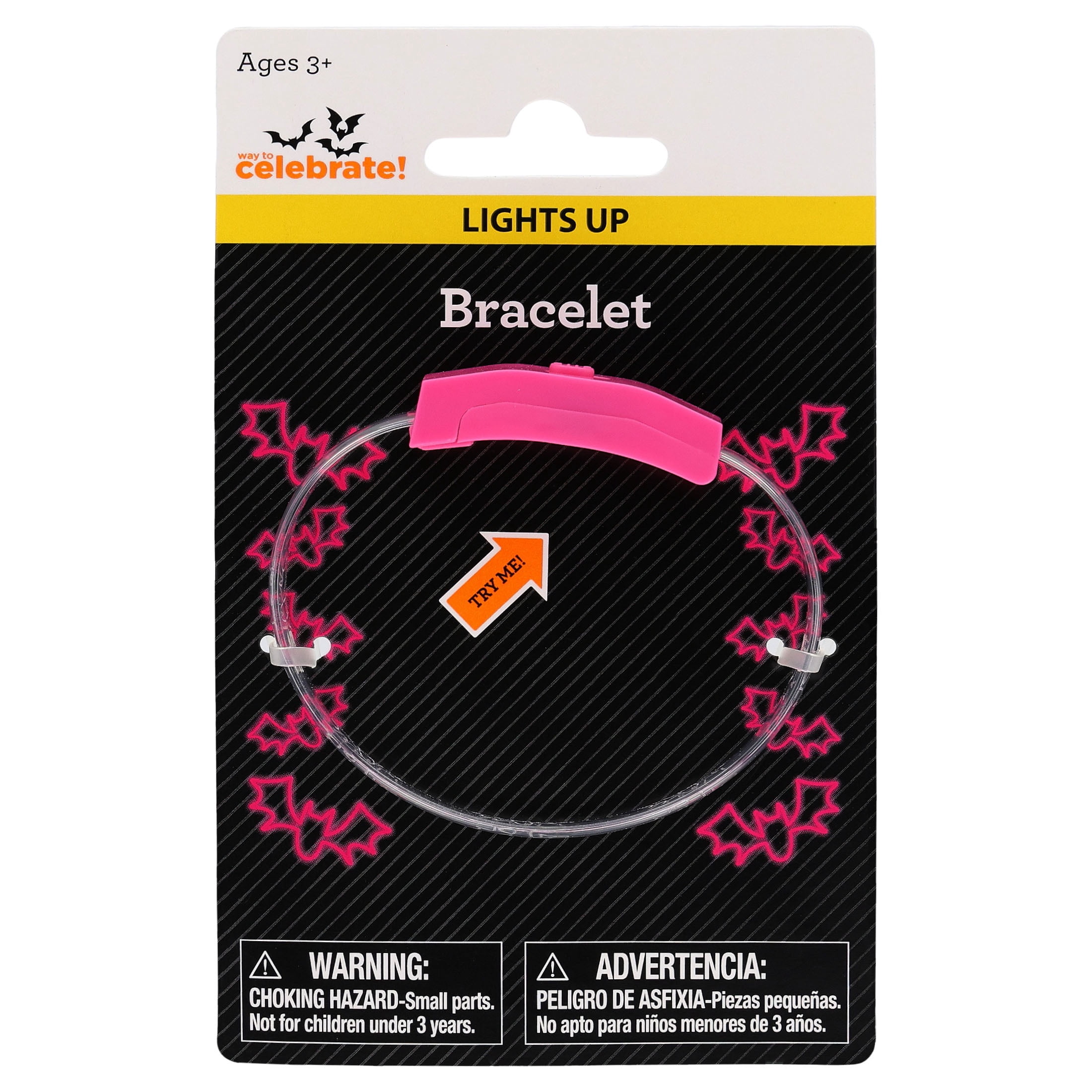Light-Up Bat Bracelet, Pink, Halloween by Way To Celebrate