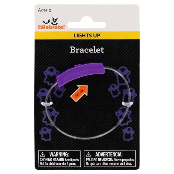 Light-Up Ghost Bracelet, Purple, Halloween by Way To Celebrate