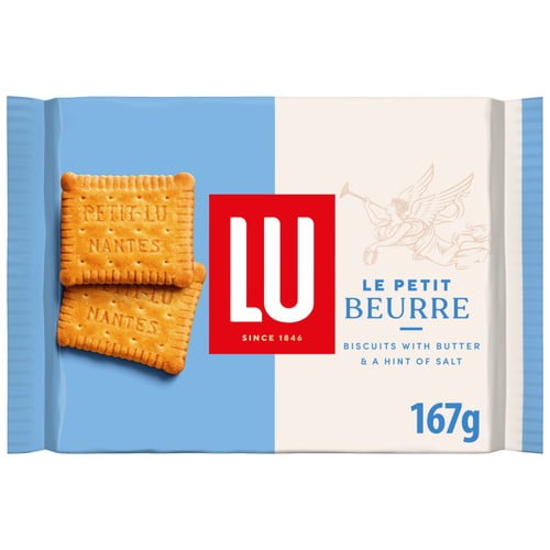 LU Petit Beurre Salted Butter Biscuits 168g, British Import (Pack of 2)