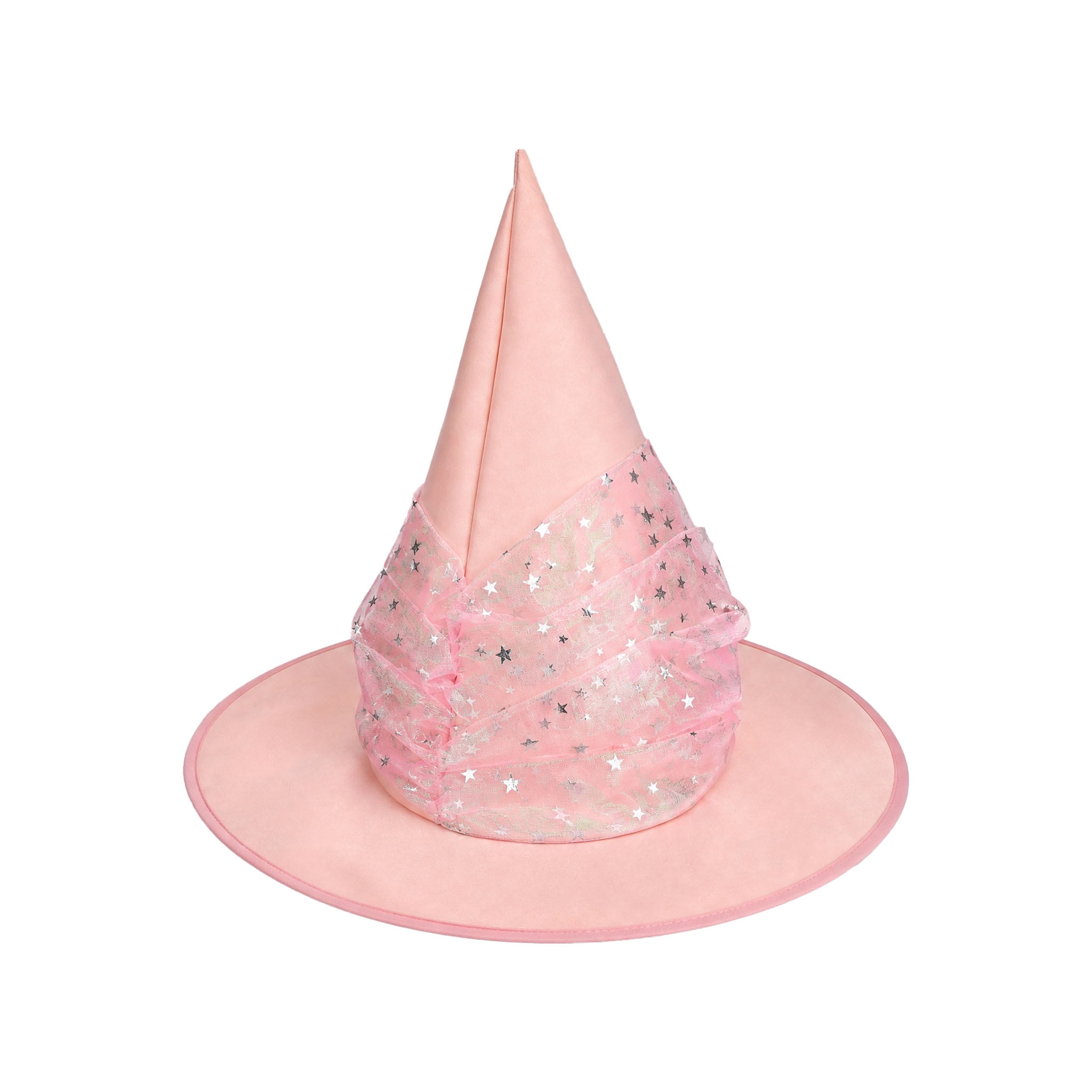 Light-Up Witch Hat Costume Accessory for Adults, Pink and Silver, Halloween by Way To Celebrate