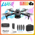 thumbnail image 1 of LU60 toy drone with 4K dual cameras, foldable RC drone, remote-controlled drone toy, beginner's gift for men, Christmas, Halloween, Thanksgiving gift  Single battery, 1 of 9