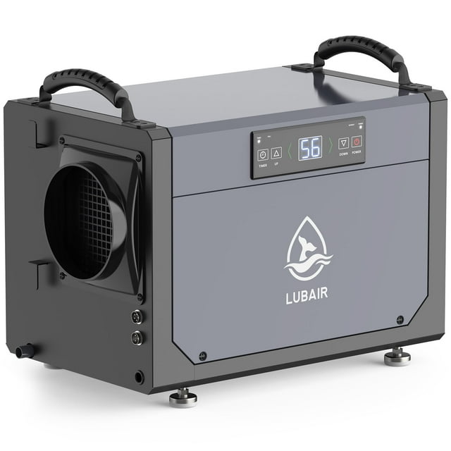 LUBAIR 120-Pint Crawl Space Dehumidifier for Basement, Commercial Dehumidifier with Drainage Hose