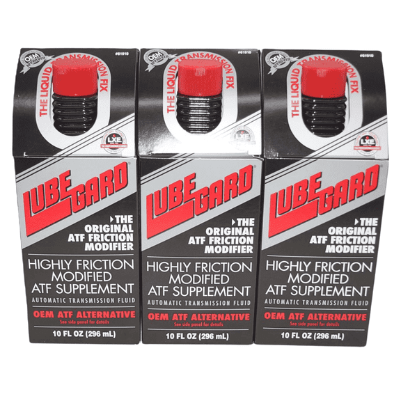 LUBEGARD 61910 - Friction Modifier ATF Transmission Additive Supplement - Eliminates Severe Torque Converter Lock-up Shudder and Softens Harsh Shifts - Qty 3