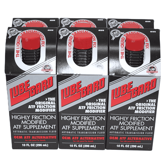 LUBEGARD 61910 - Friction Modifier ATF Transmission Additive Supplement - Eliminates Severe Torque Converter Lock-up Shudder and Softens Harsh Shifts - Qty 6
