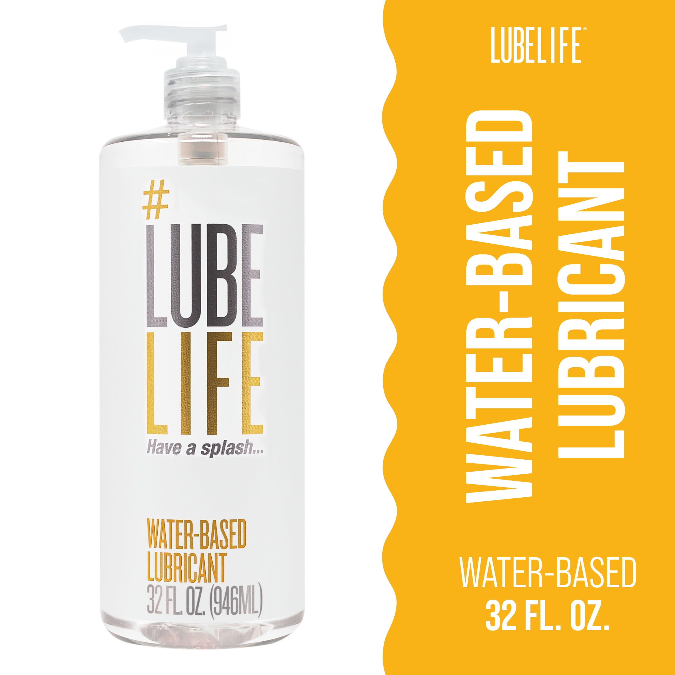 LUBELIFE Water-Based Lubricant, Non-Staining and Easy Clean Personal Lube, Toy-Safe, 32 fl oz