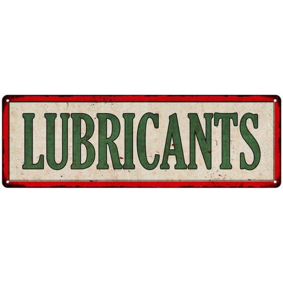 LUBRICANTS Vintage Looking Metal Sign Shop Oil Gas 6x18 Garage 206180064025