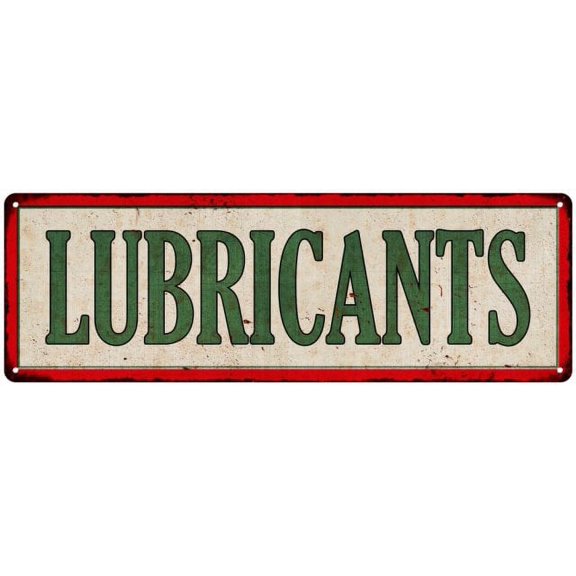 LUBRICANTS Vintage Looking Metal Sign Shop Oil Gas 8x24 Garage 108240064025