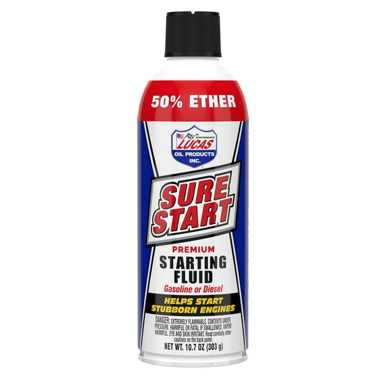 Lucas Oil Sure Start Premium 50% Ether Starting Fluid, 10.7 Ounce