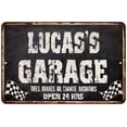 thumbnail image 1 of LUCAS'S Garage Black Grunge Sign 8x12 Decor Gift 208120005202, 1 of 1
