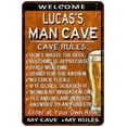 thumbnail image 1 of LUCAS'S Man Cave Rules Rusty Sign Garage Decor 8x12 108120051202, 1 of 1