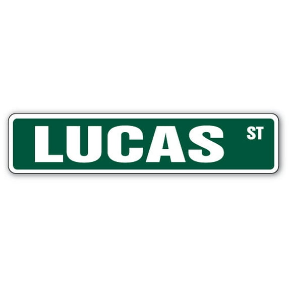 LUCAS Street Sign Childrens Name Room Sign | Indoor/Outdoor | 36" Wide