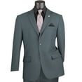 thumbnail image 1 of LUCCI Men's Charcoal Gray 2-Button Classic-Fit Poplin Polyester Suit - NEW - 60L (Big & Tall), 1 of 3