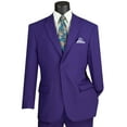 thumbnail image 1 of LUCCI Men's Purple 2-Button Classic-Fit Poplin Polyester Suit - NEW - 42R, 1 of 3