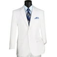 thumbnail image 1 of LUCCI Men's White 2-Button Classic-Fit Poplin Polyester Suit - NEW - 46S, 1 of 3