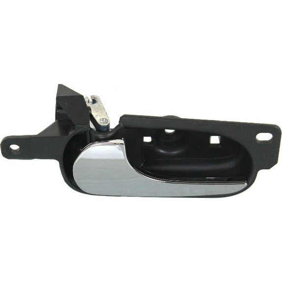 LUCERNE 06-11 REAR INTERIOR DOOR HANDLE LH, Chrome Lever W/ Textured Black Bezel, w/o Door Lock Hole