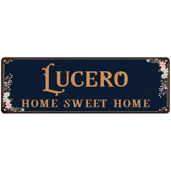 LUCERO Home Sweet Home Victorian Look Gift 6x18 Metal Sign 206180046603