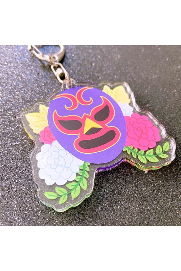 LUCHA MASK - 2.5 acrylic keychain" (1 keychain)
