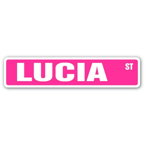 LUCIA Street Sign Childrens Name Room Sign | Indoor/Outdoor | 30" Wide