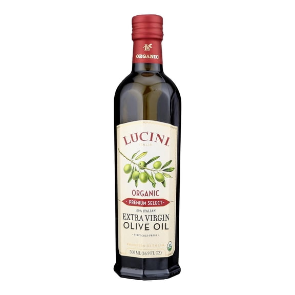 LUCINI - Organic Extra Virgin Olive Oil with Almond Notes - 17 OZ, Case of 6