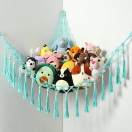 Lilly s Love Stuffed Animal Hammock Net Boho Style Macrame Organizer w String Lights Flat Wall Rainbow 1 pk Walmart