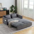 thumbnail image 1 of LUCKHAO 3 in 1 Convertible Sleeper Sofa Bed for Living Room, 64.5 Inch Corduroy Loveseat sofa with Pullout sofa Bed , 2 Pillows and Side Pockets,Adjustable Backrest, 1 of 21
