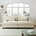 thumbnail image 1 of LUCKHAO 90'' Square Arm Sofa with Removable Back Cushions and 2 pillows,Corduroy Fabric Sofa Bed for Living Room, Office, Apartment, 1 of 10