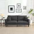 thumbnail image 1 of LUCKHAO Modern Corduroy Upholstered Sofa , 74" / 57 " Comfy Small Couch 3 / 2 Seat ,High Resilience , Wooden Frame , for Living Room Bedroom Apartment, 1 of 12