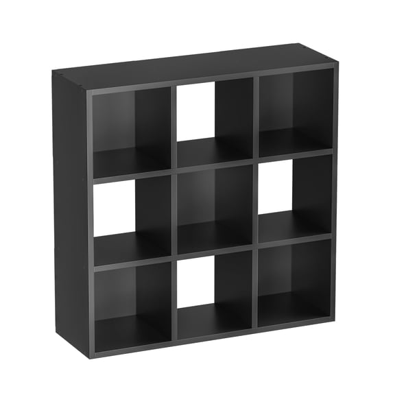 LUCKLIFE 9 Cube Storage Organizer with Open Back and Removable Back Panels, Black