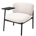 thumbnail image 1 of LUCKLIFE Upholstered Accent Chair with Sturdy Table & cup Holder for Living Room, Beige, 1 of 8