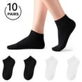 thumbnail image 1 of LUCKMEEY 10-Pack Cotton Ankle Socks for Women Soft Socks Size 5-11, 1 of 7
