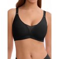 thumbnail image 1 of LUCKMEEY Deep V Wireless Bras for Women Seamless Full Coverage Push Up Everyday Bra S-3XL, 1 of 6