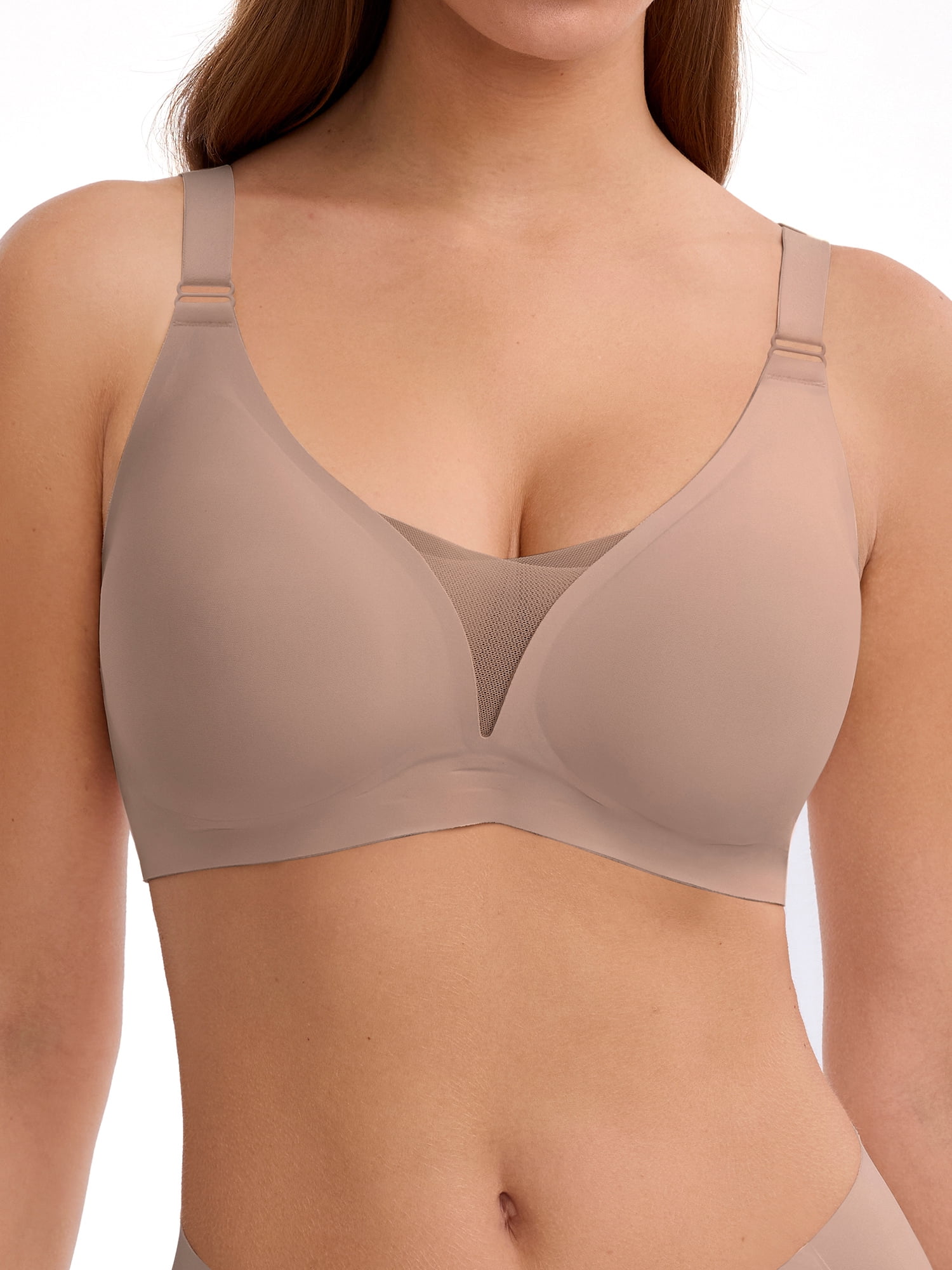 Wire-free Deep V Full Cup Comfortable Bra