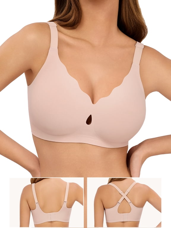 Seamless Bras for Women Wireless Full Coverage Bralettes Comfortable Wirefree Bra S-3XL