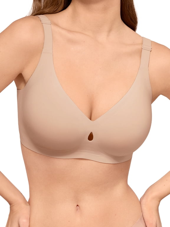 Wireless Bras for Women Seamless Full Coverage Push up Everyday Bra Plus Size