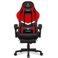 thumbnail image 1 of LUCKRACER Gaming Chair PU Leather Office Chair with Foorest&Linkage Armrests, Red, 1 of 7