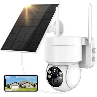 LUCKWOLF Outdoor Security Camera Wireless WiFi, 2K Color Night Vision, Solar Powered Outdoor Camera