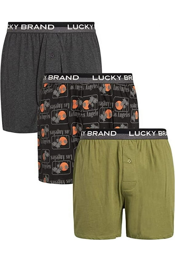 BOXER X3 - 221 GREEN LA KNIT - MEDIUM -MEN BRIEF UNDERWEAR PACK P268