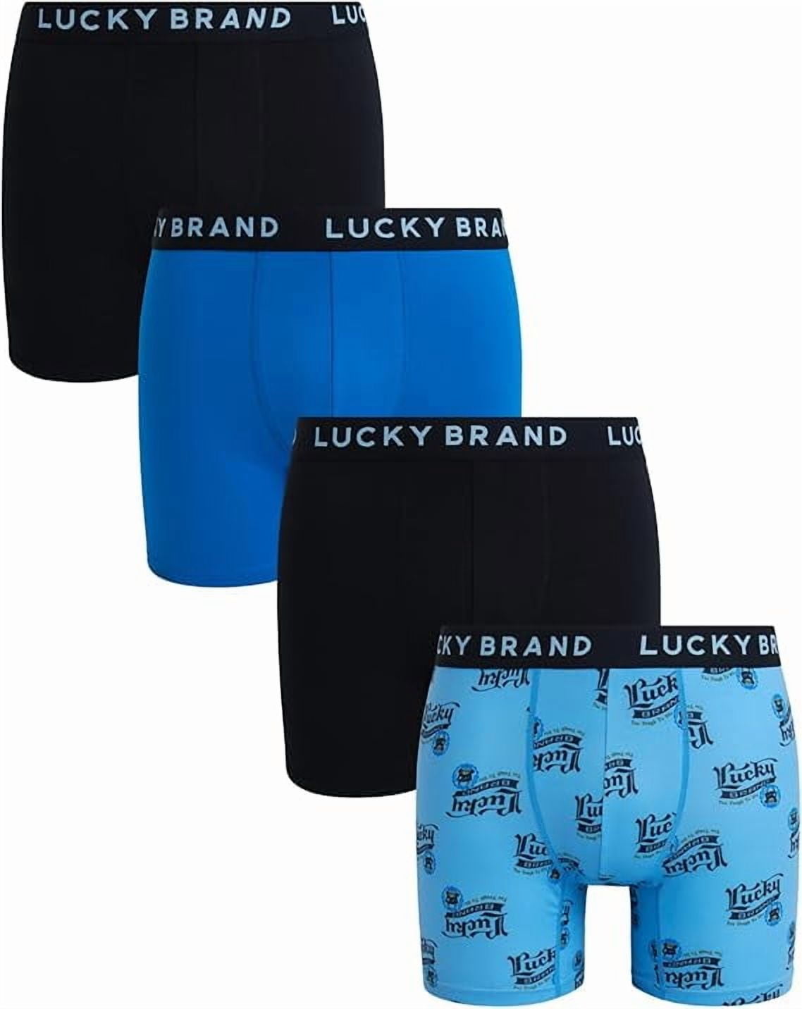 LUCKY BRAND BOXER X4 - 253 BLUE BRAND - MEDIUM - MEN BRIEF UNDERWEAR PACK P570