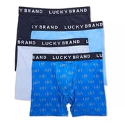 LUCKY BRAND BOXER X4 - 263 BLUE 1990 - LARGE - MEN BRIEF UNDERWEAR PACK P805
