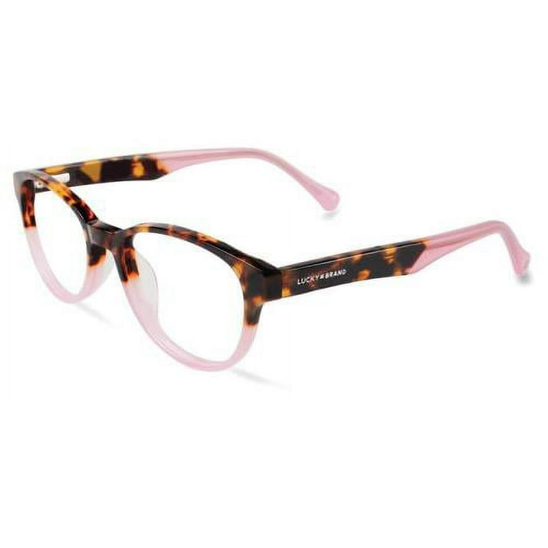 Lucky Brand Doheny Designer Reading Glasses Gold Matte Pink Blush Cat Eye  57mm - Speert International