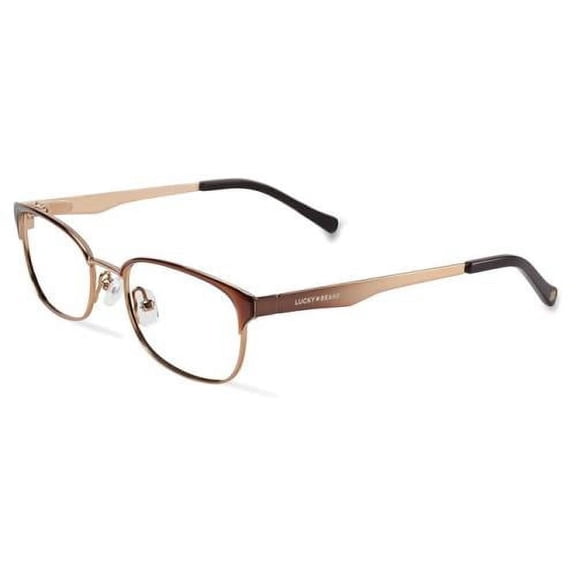Lucky Brand Big Kids Eyeglass Rectangle Brown Metal D703 46mm