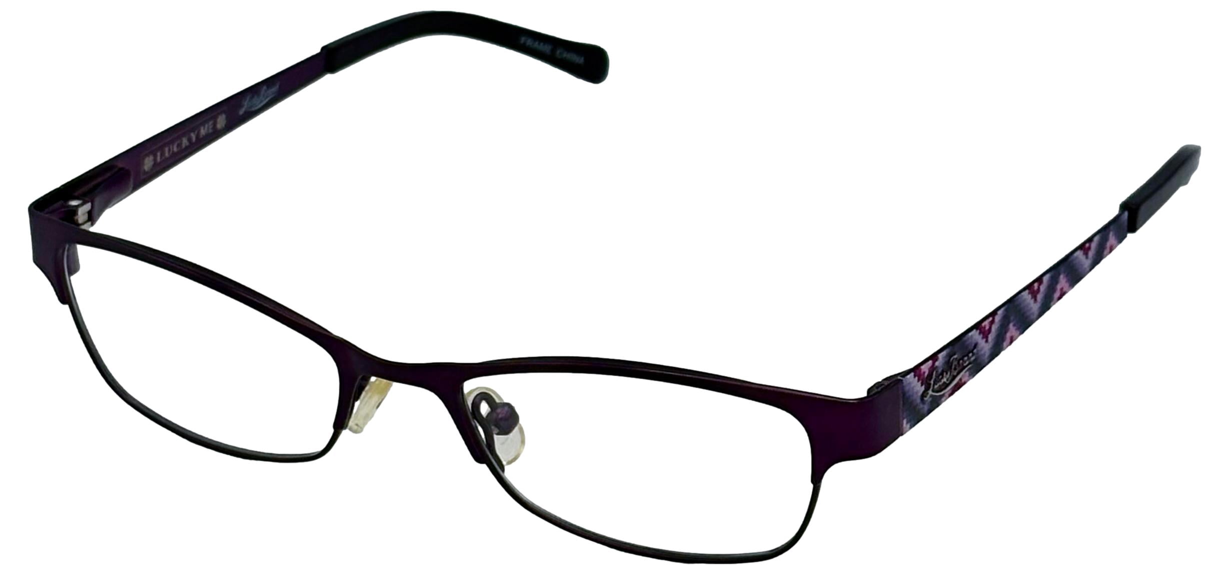 NWT Rxable Lucky Brand 726 Purple Crystal Eyeglass Frames Lucky Brand Purple Square Eyeglass Frames for sale | eBay main image 3