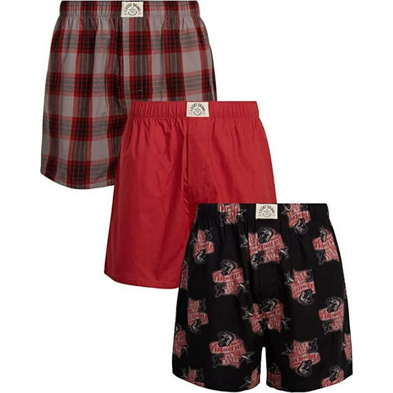 LUCKY BRAND MEN WOVEN X3 - 223 GUITAR ROCK SMALL - UNDERWEAR 3 PACK BOXER P266