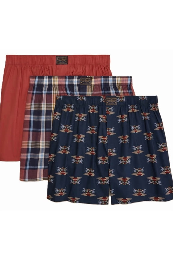 MEN WOVEN X3 - 253 HENRI LARGE - UNDERWEAR 3 PACK BOXER P658