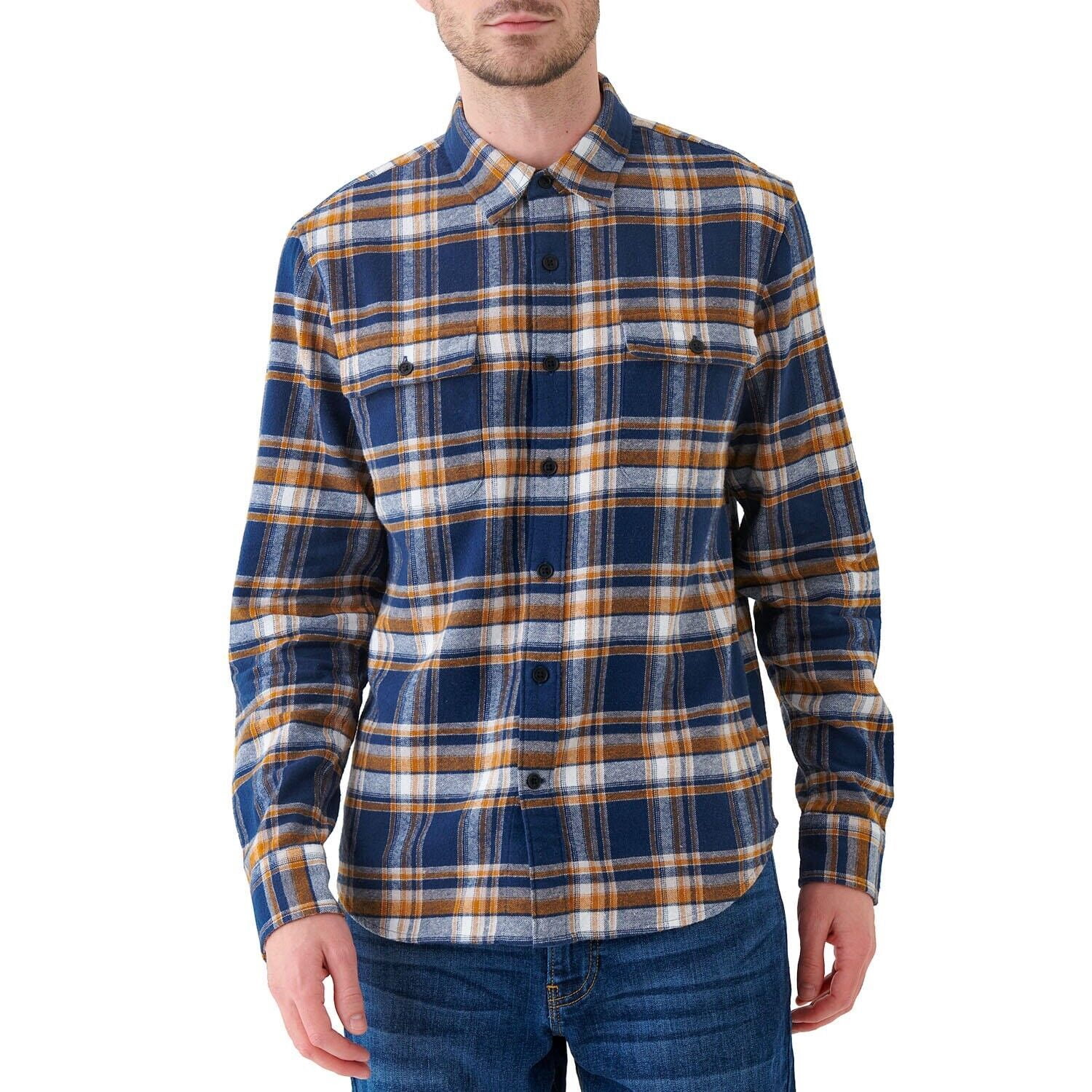 Polo/rugby Homme Lucky Brand - Taille L - Jaune - 100% Coton - Occasion Très Bon état