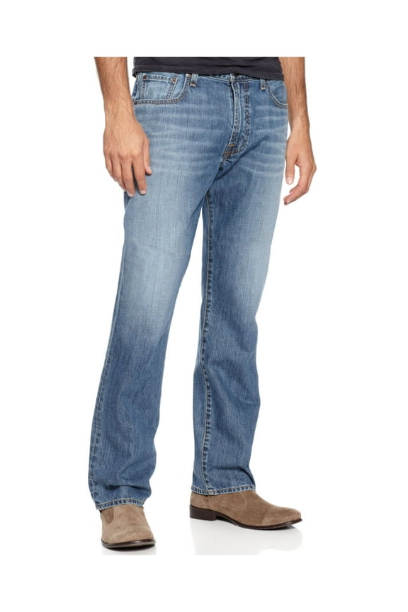 Mens Blue Relaxed Fit Denim Jeans W33/ L34