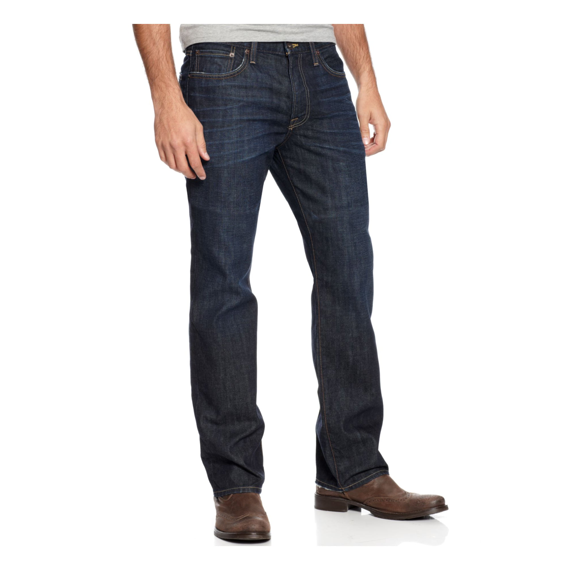 LUCKY BRAND Mens Blue Leg, Heather Relaxed Fit Jeans W40/ L32 - Walmart.com