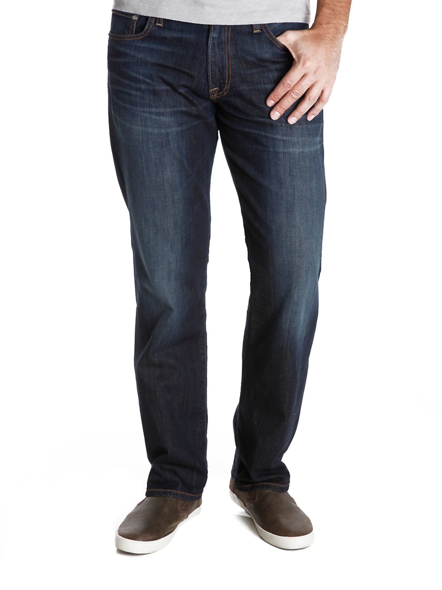 LUCKY BRAND Mens Navy Straight Leg, Straight Fit Denim Jeans W36/ L30 - image 1 of 2