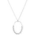 thumbnail image 1 of LUCKY BRAND Silver-Tone Wrapped-Chain Open Oval Pendant Necklace, 32" + 2", 1 of 1
